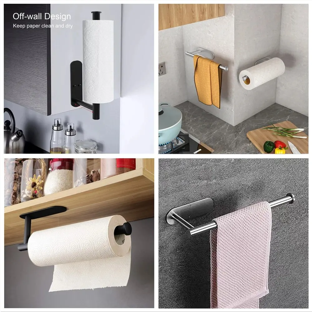 Soporte Multiusos de Pared para Papel de Cocina y Toallas SteelBar | Coroez