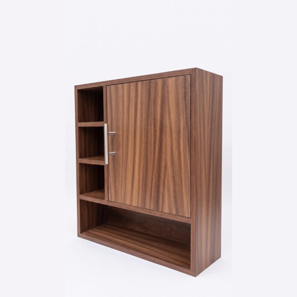 Mueble de Baño Flotante Organizador en Madera WalnutWall Coroez