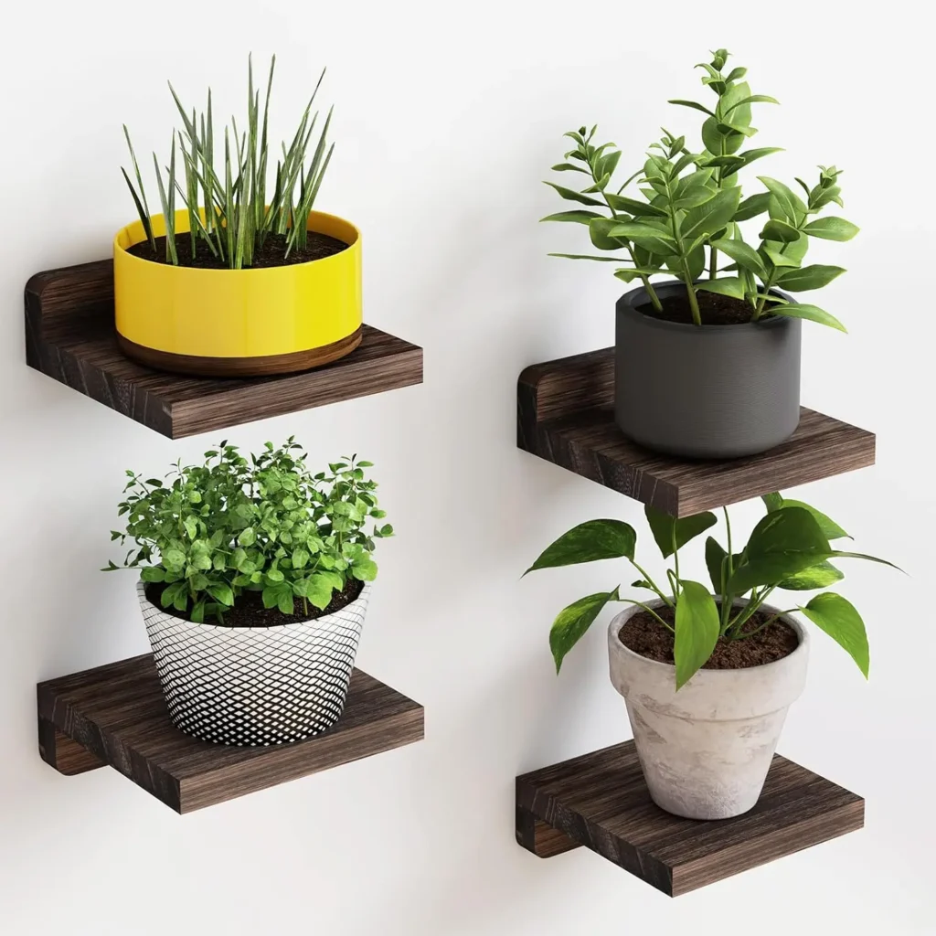 Set de 4 Mini Repisas Flotantes de Pared de 5 Pulgadas DecoLedge | Coroez