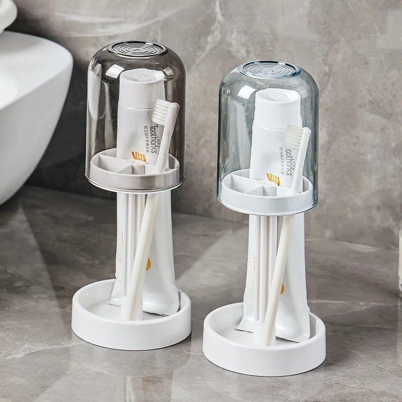 Organizador de Cepillos de Dientes con Cubierta Anti-Polvo y Drenaje CleanCup | Coroez