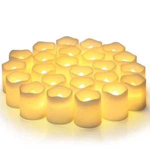 Set de 24 Velas LED con Luz Cálida Parpadeante GlowCandle | Coroez