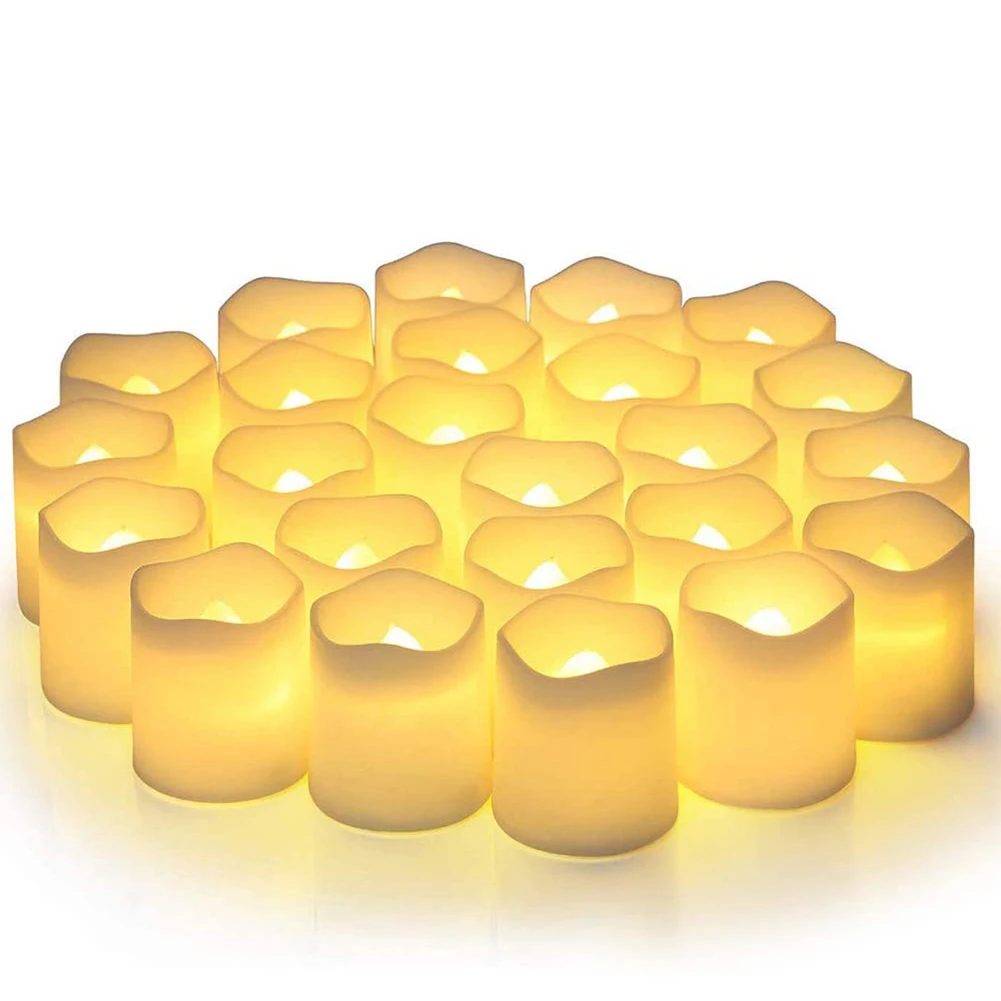 Set de 24 Velas LED con Luz Cálida Parpadeante GlowCandle | Coroez