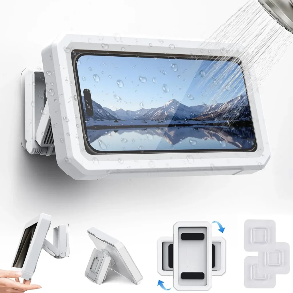 Soporte Impermeable Rotativo 480° para Celular en Regadera ShowerPod | Coroez