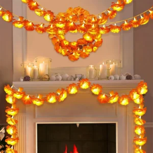 Guirnalda de Luces LED con Flores Artificiales de Cempasúchil para Día de Muertos y Ofrendas MarigoldLights | Coroez