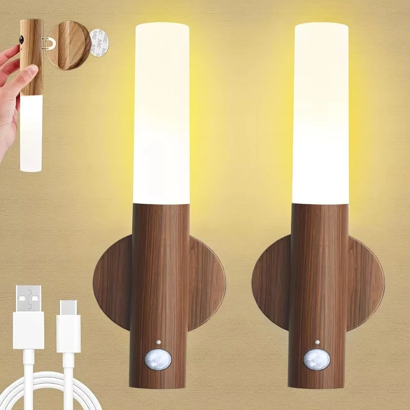 Lámpara de Pared LED Recargable con Sensor de Movimiento y Base Magnética SmartGlow | Coroez